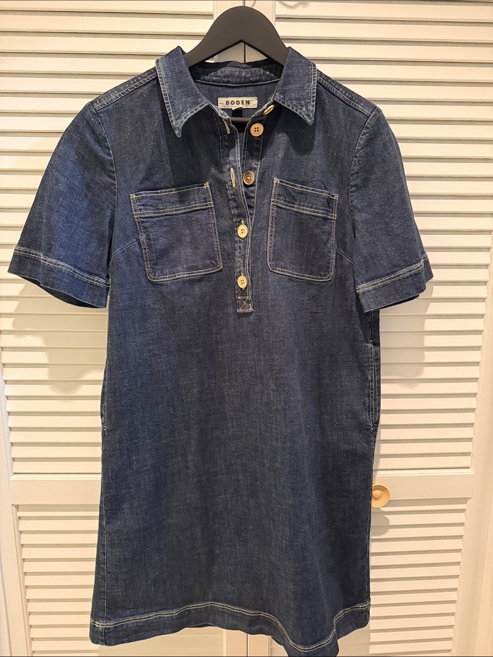 Boden Dark Indigo Denim Mini Dress